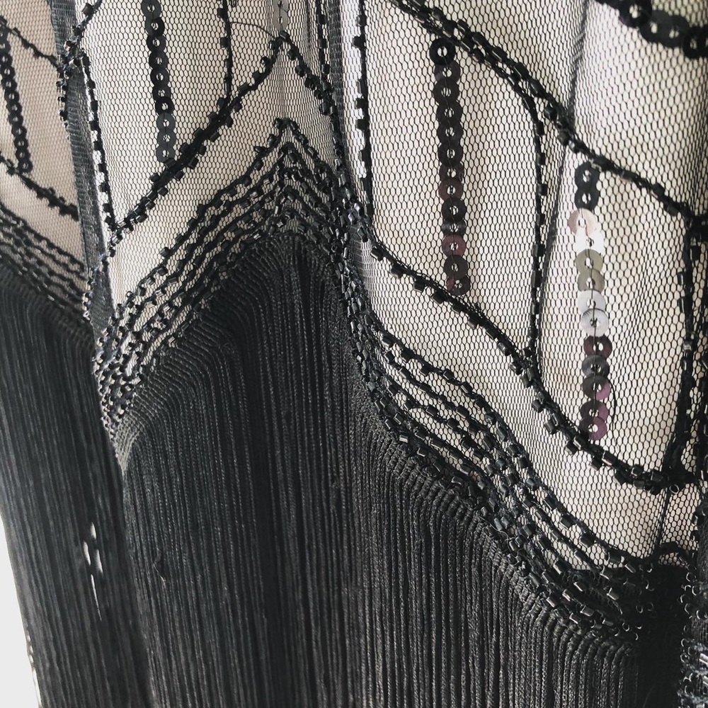 Vintage 20’s Style Fringe Dress With Beading - Picture 6 of 7